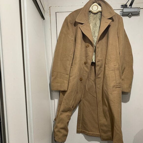 THE UNITED WOOLEN COMPANY VINTAGE TRENCH COATS SIZE L/XL - Picture 11 of 15